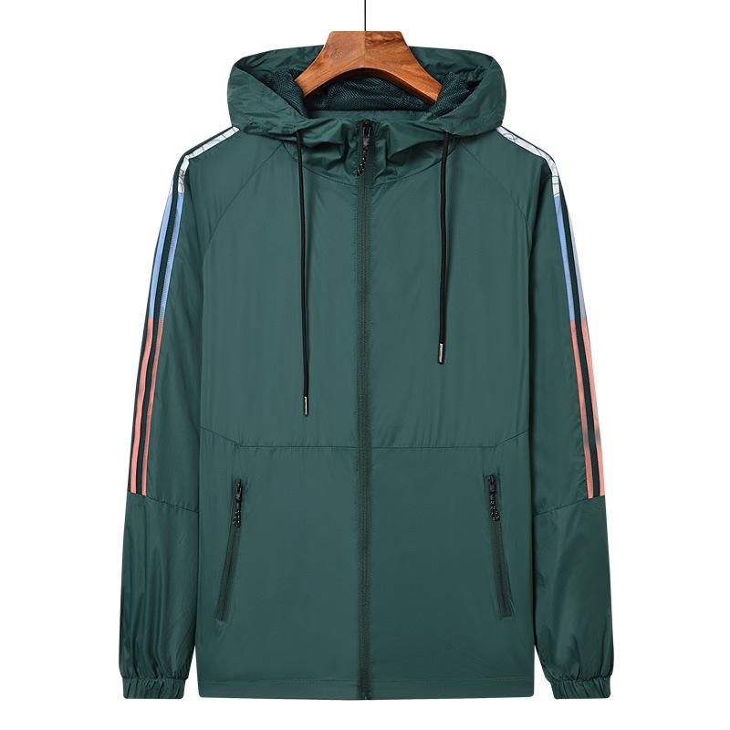 Herr Höst Sportjacka Jacka med Huva Vår och Höst Trenchcoat