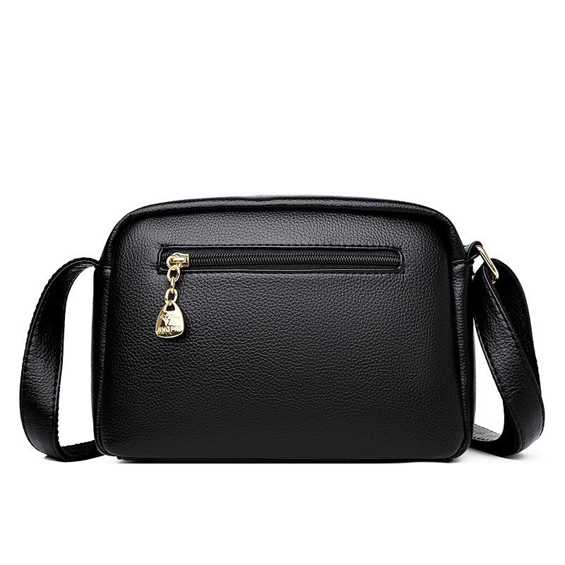 2025 new small square bag women's bag soft leather texture Korean version trendy fashion simple women's shoulder crossbody handbag