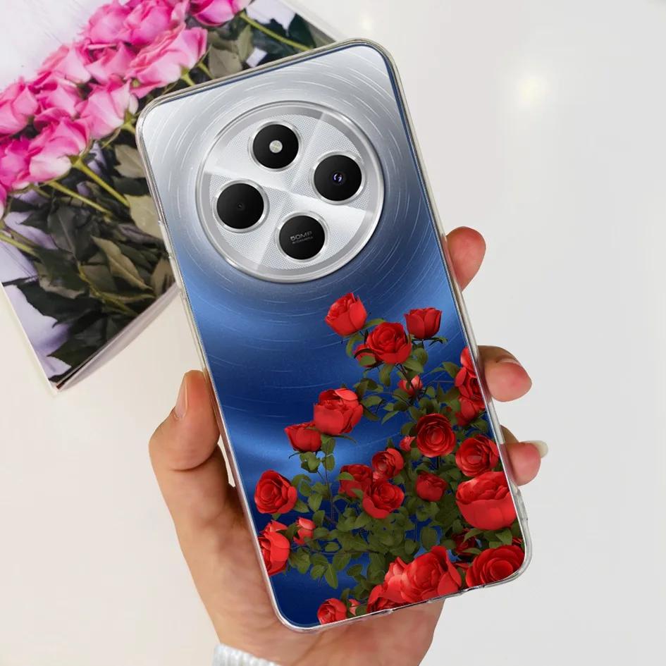 For Xiaomi Poco C75 Case 2024 New Stylish Flower Soft Transparent Silicone Phone Cover For Xiaomi Poco C75 4G C 75 PocoC75 Coque