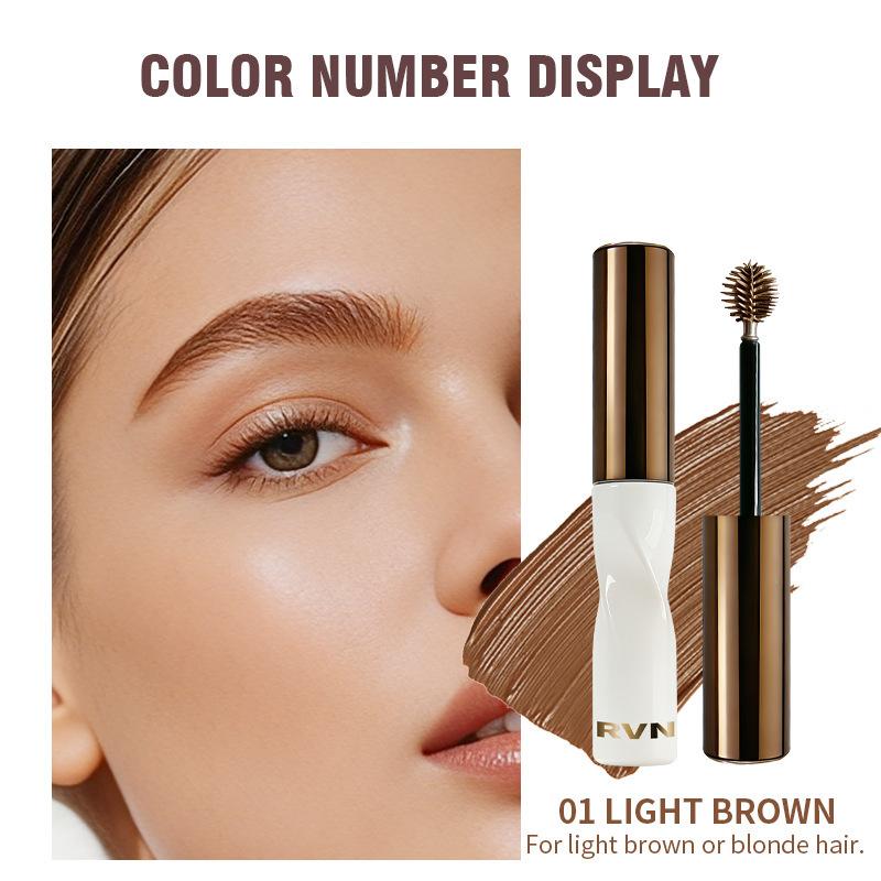RVN Tinted Eyebrow Gel, Brown to Dark Brown, Smudge-Proof  Volumizing, Natural Finish for Defined Brows