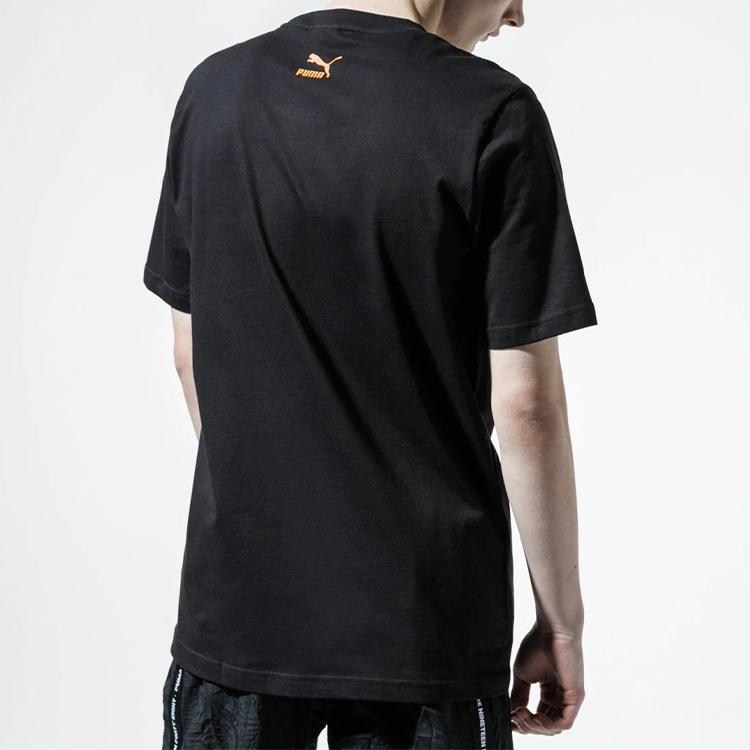 Puma Printed Logo Short Sleeve T-Shirt Men Tops Black 598939-01
