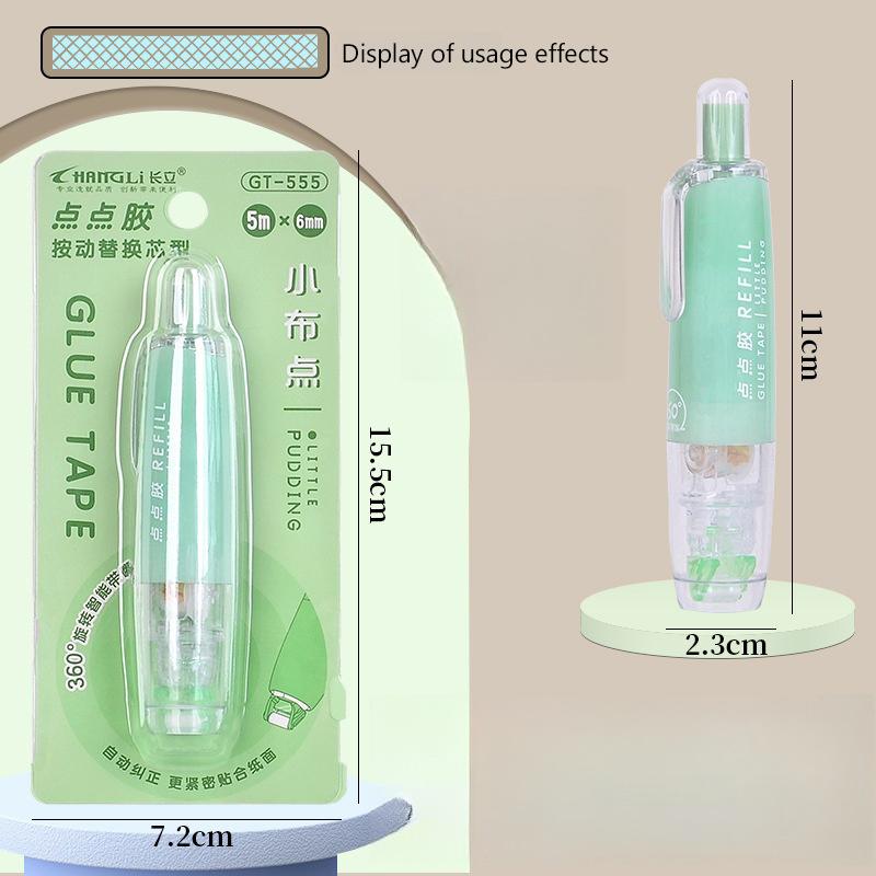 Cartoon Press-On Dot Glue Office Ledger Supplies Stationery Roller Glue Tape Student Study Exam Pen Style