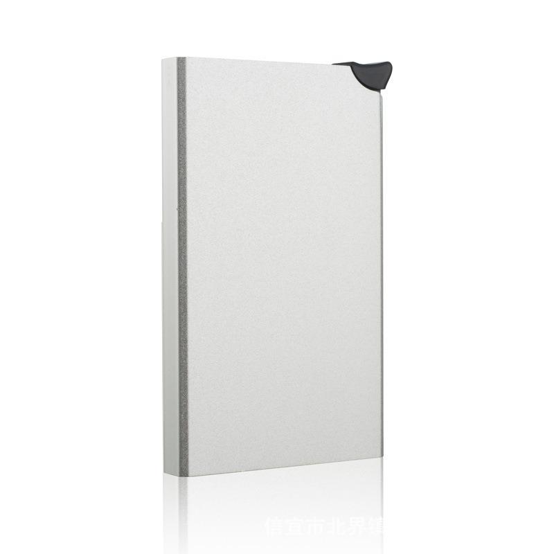 Anti-Magnetic RFID Anti-Theft Metal Card Holder with Automatic Pop-Up Feature.