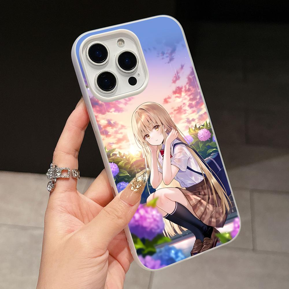 

Angel Mahiru Shina Phone Case for iPhone 17 16 15 14 13 12 11 Air Pro Max Plus Jelly Double layer White Cover iPhone 16 Pro