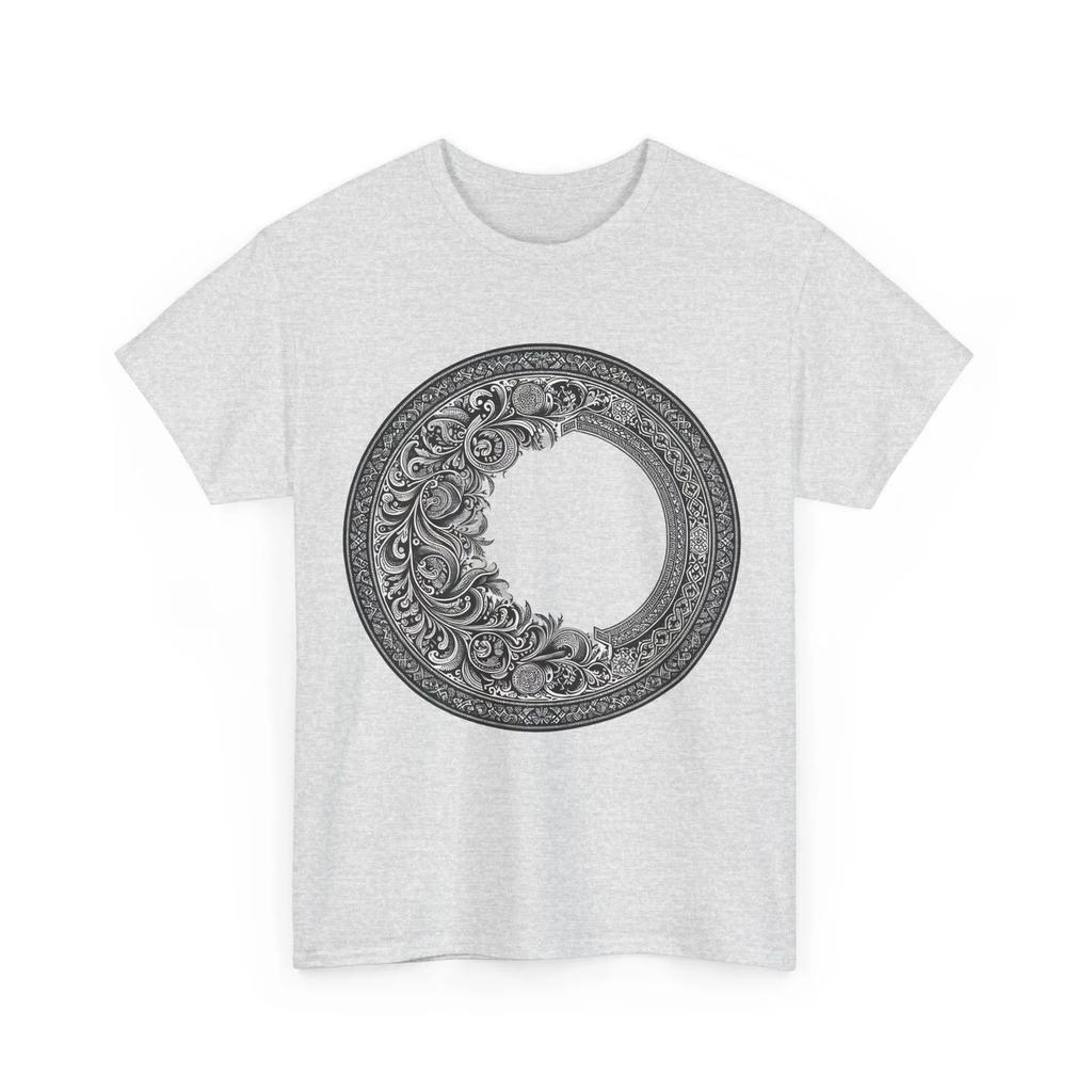 Ornate Circular Pattern Graphic Tee Unisex Casual Shirt