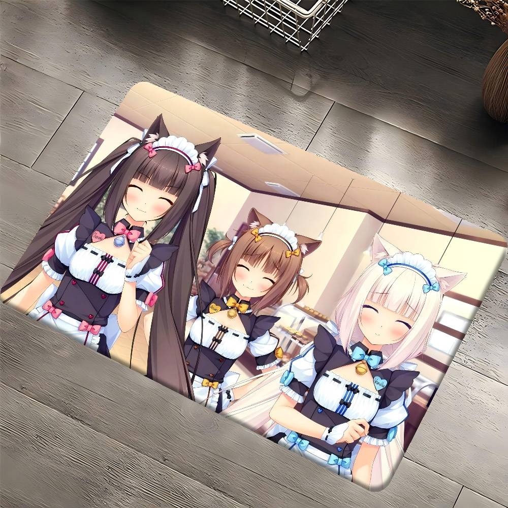 Nekopara Anime Room Mats Retro Multiple Choice Living Room Kitchen Rug Non-Slip Welcome Rug