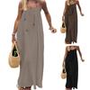 Abito Cami Donna Senza Schiena Estivo Casual Senza Maniche Boho Spiaggia Maxi Abito Spalline Sottili Vacanza Abito Lungo Estivo con Laccio Posteriore