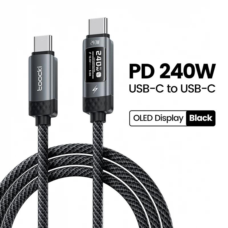

240W USB C Cbale Fast Charging OLED Digital Display PD 3.1 Type C To USB C Data Cord For iphone 16 17 for Samsung S25 etc 1m