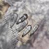 1 Sheet 3D Dark Gothic Impression Nail Decals, European Letter Design Self-Adhesive Tough Nail Stickers