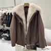 Snow Country Chuji oversized fox fur fur fur collar white goose down down pie overcome women's medium and long models special clearance