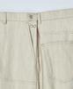BEYOND CLOSET [Collection Line] Coated Texture Detail Carpenter Pants Beige