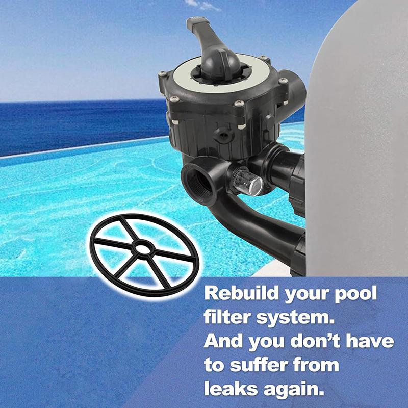 13,5 cm Ventilkryss Pakning Svømmebasseng Sandfilter Reservedeler Basseng Omdirigeringsventil 4 Gren Multipor Bassengfilterventil Pakning