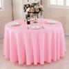 Solid Round Polyester Tablecloth for Wedding Banquet Birthday Party Holiday Celebration Hotel Event Decoration