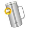 Thermos Vacuum Insulated Jug 1L Stainless Steel Dishwasher Safe Bottle Structure Heat Retention Cold Beer JDK-1001 S1
