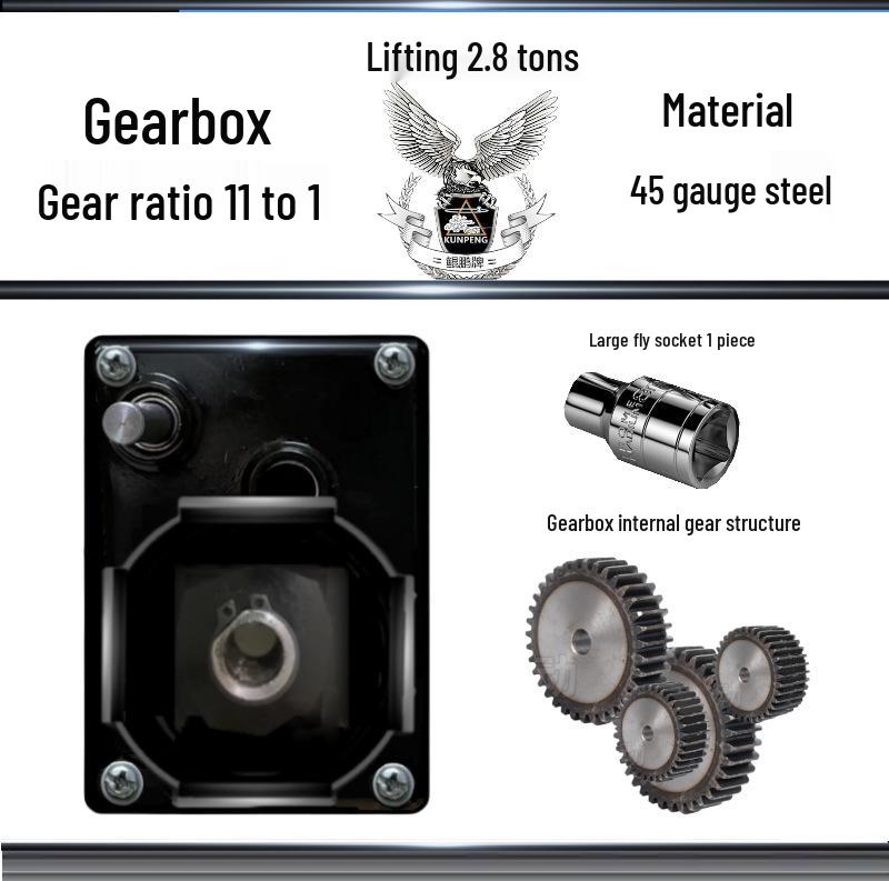12V Electric Hand-Crank Multifunctional Bottle Jack for SUVs, Trucks, and Cars