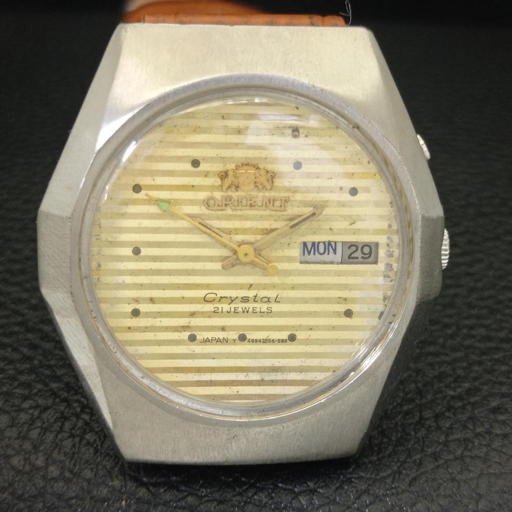 VINTAGE ORIENT CRYSTAL AUTOMATIC 46941 JAPAN MENS ORIGINAL DIAL WATCH A703593-1