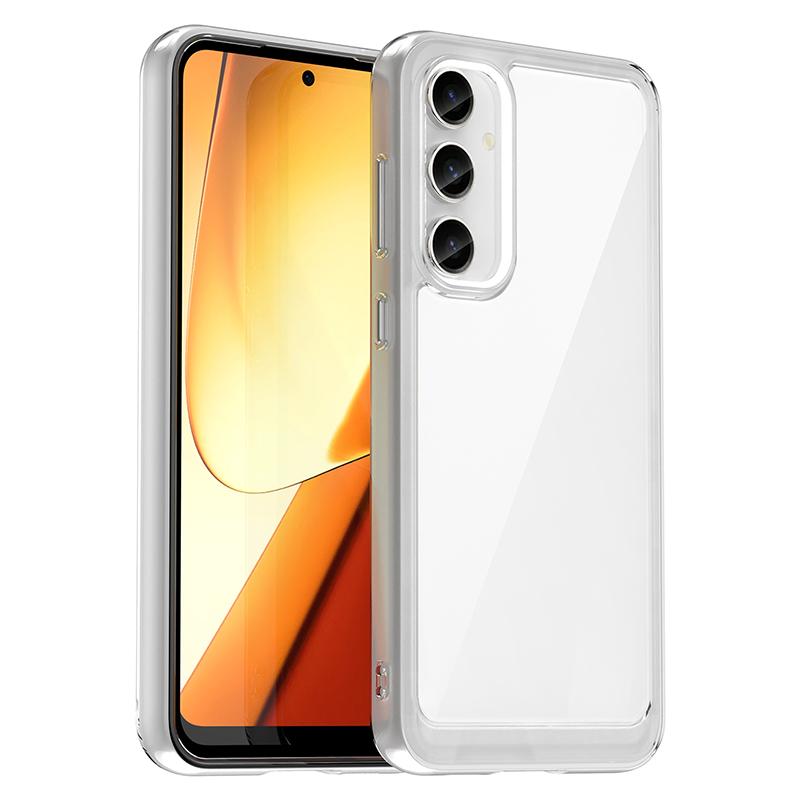 

For Samsung Galaxy S23 FE Drop-proof Back Cover TPU+Acrylic Anti-scratch Phone Case Transparent