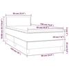 3140500 vidaXL Lit à sommier tapissier avec matelas Marron foncé 90x190 cm