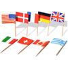 100 pçs bandeiras nacionais escolhe diferentes países arte palitos de festa cupcake/bolo/torta/frutas/sorvete topper decoração