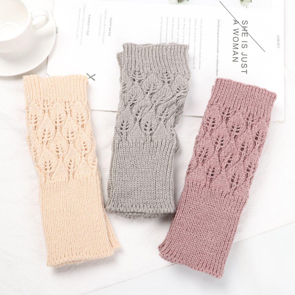 Protable Wool Fingerless Half Mitten Exposed Finger Knitted Wool Glove Wrist Gloves