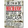 US Mechanic Garage Vintage Retro Tin Sign Door Wall Decor Metal Bar Pub Poster