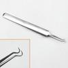 Stainless Steel Clips Tweezer Blackhead Acne Comedone Remover Needle Bend Curved