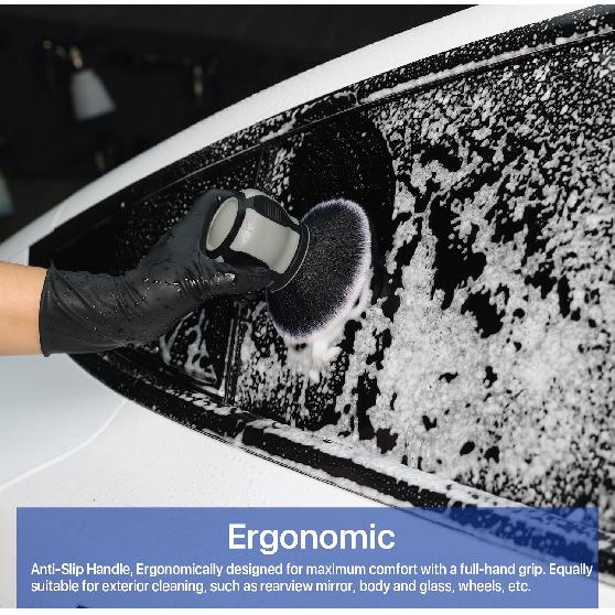 Curveball Detail Brush, Car Ultra Soft Bristles Detailing Brushes, 4PCS Professional Auto Cleaning Brush, Covers Large Area Ide Or Outside Vehicles,