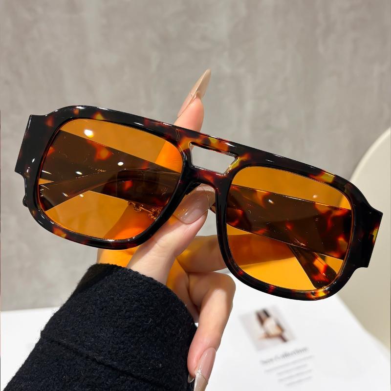 Women's Double Bridge Aviator Sunglasses New Fashion Men UV Protection Vintage Pilot Sun Glasses High-End Unisex Shades Outdoor