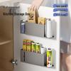 Magnetic Storage Rack for Kitchen Refrigerator - Punch-Free Enamel Board and Fresh-Keeping Film Holder