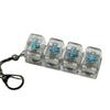 4/9 Tasti Tester Meccanico per Asse Tastiera LED Tasto Tastiera Giocattolo Antistress Fai da Te Pulsante Fidget Keycap Portachiavi Fidget Giocattoli Regalo