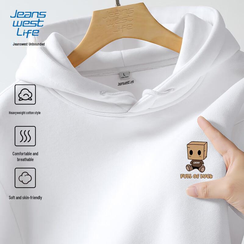 SWEAT-SHIRT À CAPUCHE RÉTRO AMÉRICAIN JEANSWEST LIFE POUR HOMME