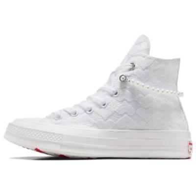Chuck 70 amor moderno e versátil antiderrapante durável leve de cano alto tênis de skate unissex branco