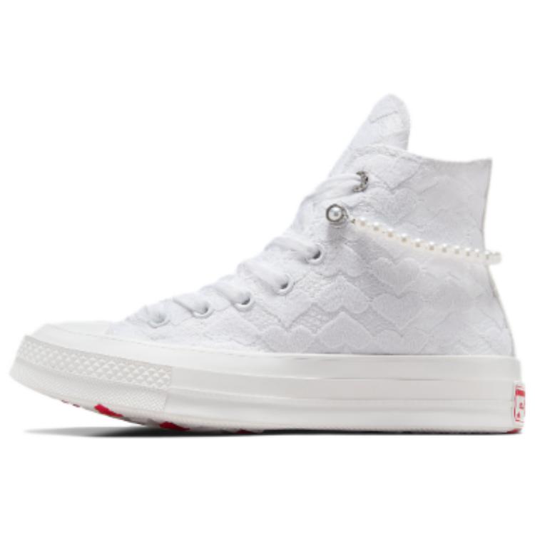 

Converse Chuck 70 love fashionable and versatile slip-resistant durable lightweight high-top skate shoes unisex white 39.5 белый