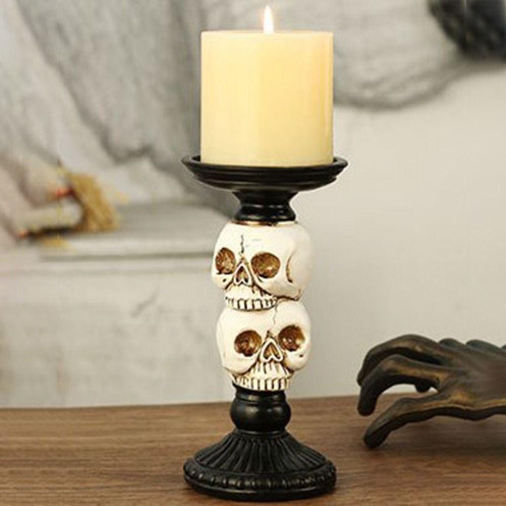 Scary Crow Candle Tray Resin Craft Resin Desktop Ornaments  Halloween Decor