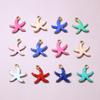 20pcs Stainless Steel Small Enamel Starfish Charms Pendant 10.5x10mm DIY Jewelry Making Accessories for Necklace Earrings