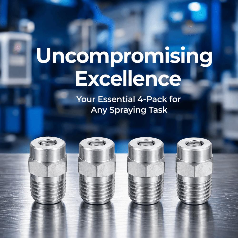 4PCS Flat Head Misting Nozzle 1/4 Inch Male Thread Surface Cleaner Nozzle Yard Watering