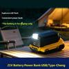 Battery Adapter with Slide-On Battery Dock, 21V Input to 5V Output, LED Work Light, and Button Control for Home and Field Work Use