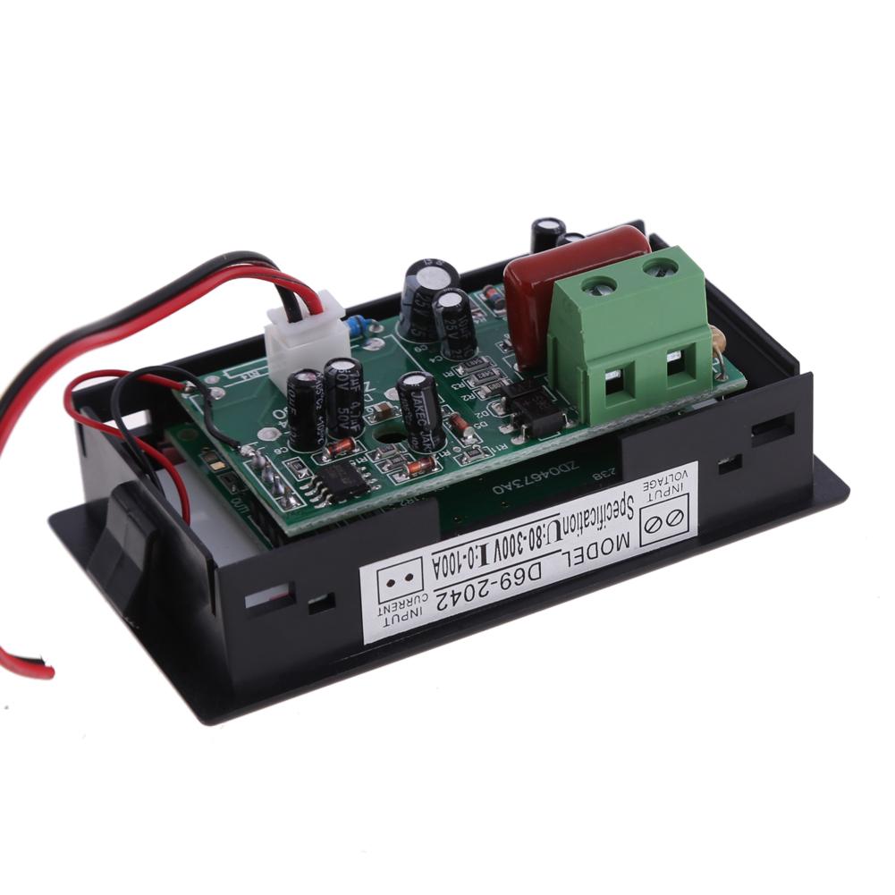 Digital Voltmeter Ammeter AC 300V 100A Panel Amp Volt Meter Volt Detector Tester Monitor Panel