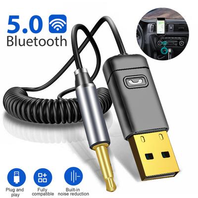 C11 Car Bluetooth-compatible 5.0 Transmitter Receiver Car Audio Aux Hands-free Call Two-in-one Audio