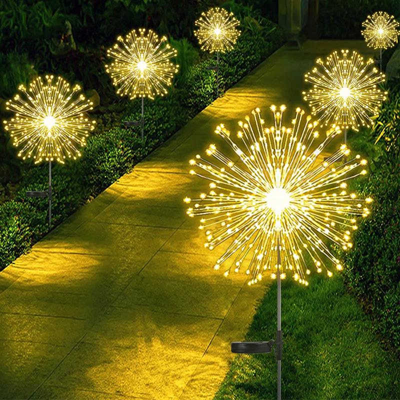 Solar Firework Dandelion Lights: Outdoor Waterproof Decorative Lawn and Garden Lights