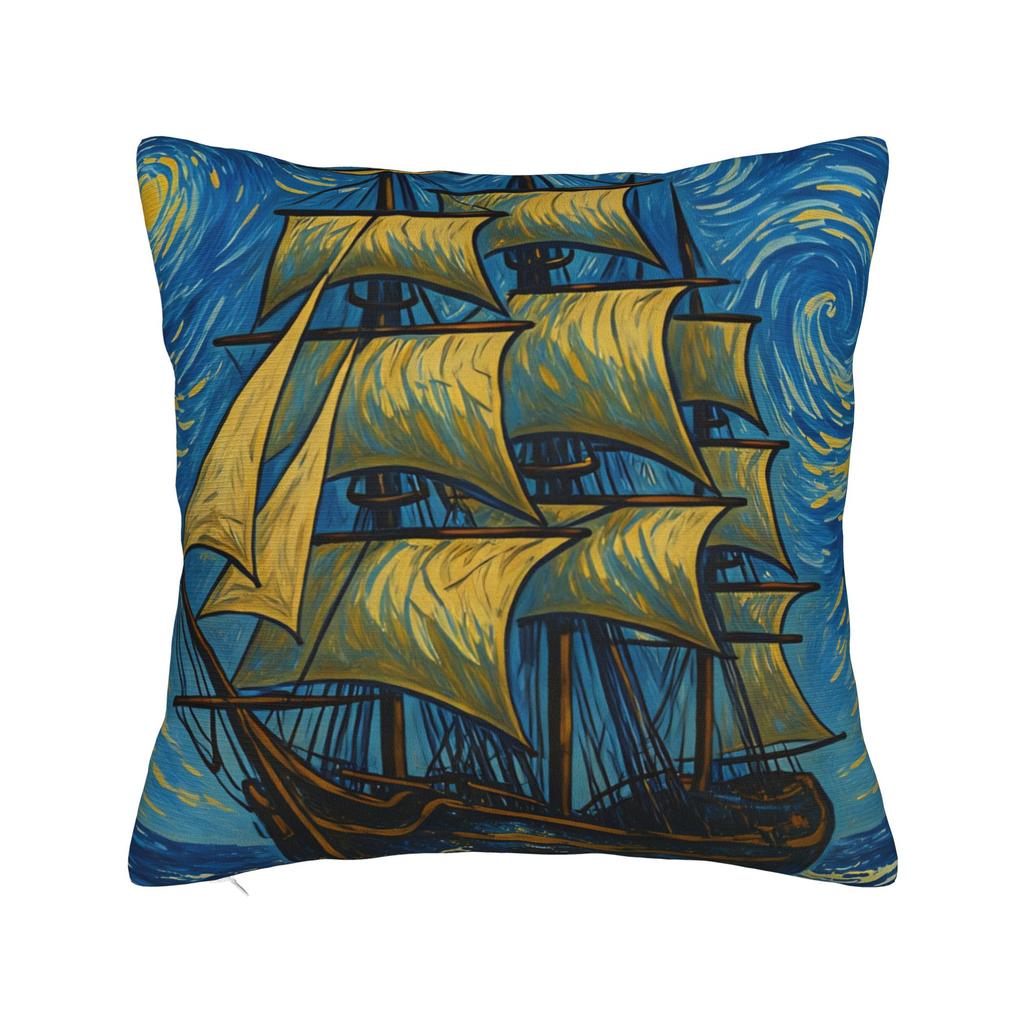 Pillow Case Van Gogh Oil Painting Square Pillow Cover Fashion Cushion Cover Graphic Pillowcases For Office Car Home Decorative