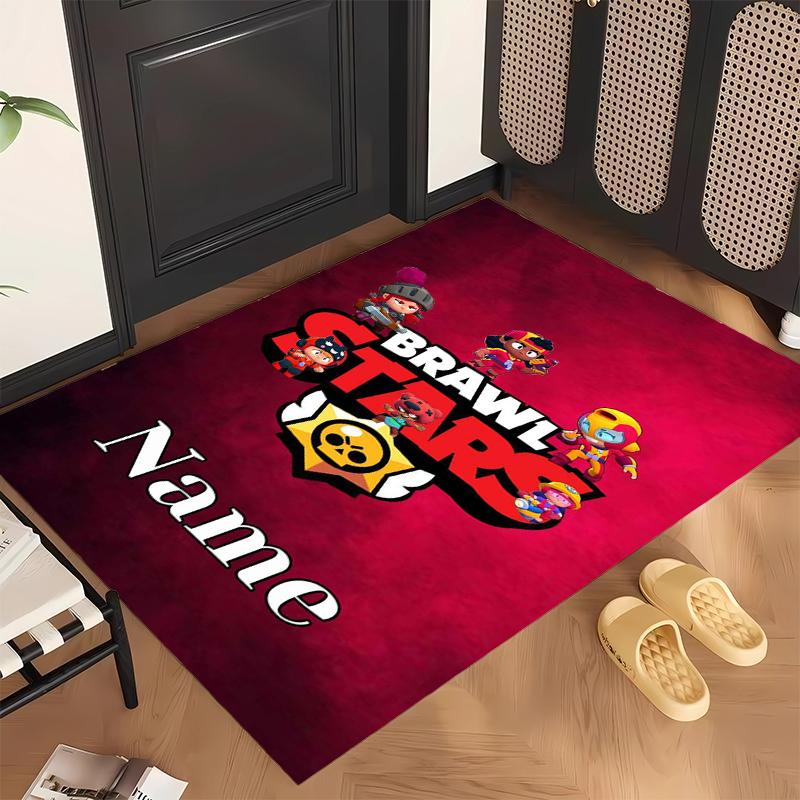 Brawl Stars (5) Personalized Name Office Carpet Stylish Decor for Living Room Bedroom Kitchen