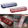 Small Parts Organizers Box Set, 2 Pack Plastic Hardware Cases with 4 Compartments and Transparent Lids for Fastener Sorting