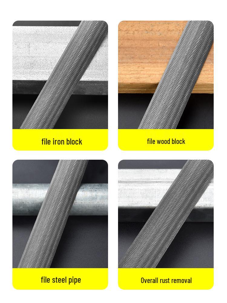 Multifunctional Steel File Set: Triangular, Half-Round, Round, Flat, Board, and Rasp Files