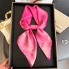 Korean Version of Music Note Simulation Silk Printing Silk Scarf Square Scarf High-end Shawl Sunscreen Neck Professional Scarf Headscarf Scarf