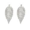 Heavy Industry Fashion Light Luxury Feather Tassel High-End Earrings Women'S Full Diamond Dress Wedding Dress Earrings Stud Earrings Accessories