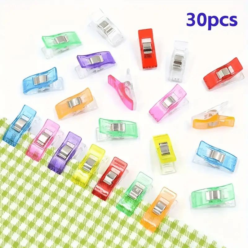 

30/50 шт. Цветной кромочный зажим Пластиковый зажим-топорик Лоскутный швейный зажим Длинный хвост Сильный позиционирующий зажим Маленький зажим 30pcs разноцветный