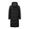 Unisex White Duck Down Jacket - Classic Three-Stripes, Hooded, Warm Outerwear for Students (Autumn/Winter).
