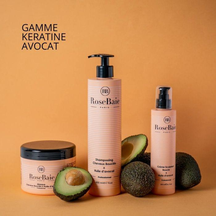 Haarmaske - Rosa Beere - Avocadoöl - Keratin - Sheabutter - Lockiges Haar