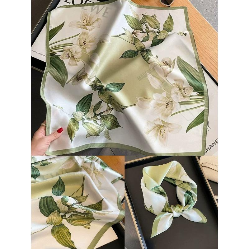 

70 new silk satin simulation silk small square scarf silk scarf women, high sense, professional versatile satin small silk scarf scarf 70